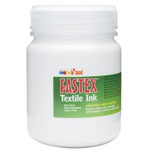 Premium white textile ink in a 250ml bottle for vibrant, durable fabric painting projects and customizable designs.