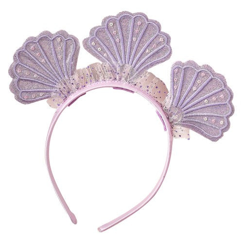 Purple shell mermaid headband, perfect for themed parties and dress-up, adds magic to any outfit.