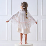 Lightweight tulle cape with daisy design, perfect for imaginative play and dress-up, ideal for ages 3-8.