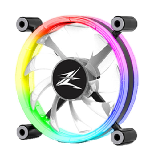 Zalman ZM-LF120 RGB 120mm fan, featuring vibrant customizable lighting and efficient cooling for PCs.