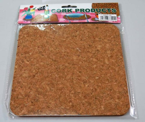 Cork Hot Pad Square 190x190mm, eco-friendly, heat-resistant, stylish trivet for pots and pans, adds natural elegance to kitchens.