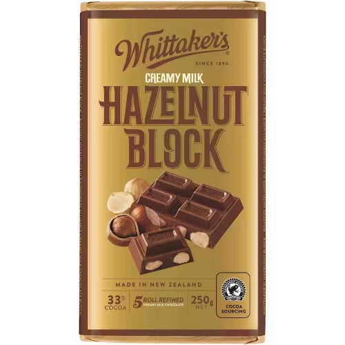 Whittaker’s Block Hazelnut 250g ( 12 Pack )