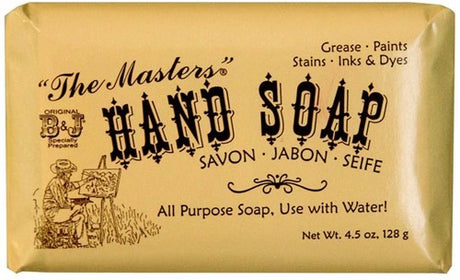 Masters Hand Soap 4.5oz: premium brush cleaner that gently removes paints and stains while conditioning hands.