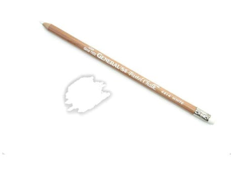 Multi-Pastel Chalk Pencil White, crafted for smooth blending and vibrant colors, perfect for artists and crafters.