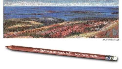 Multi-Pastel Chalk Pencil Bt Sienna in vibrant colors, crafted from Incense Cedar, ideal for artists and crafters.