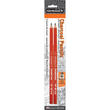 Premium 2B charcoal pencils in a blister pack, ideal for sketching, drawing, and mixed media art with a rich black formula.