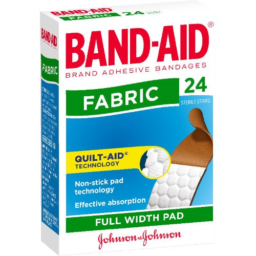 Johnson's Band-Aid Fabric Bandages in 6-pack, total 144 durable and breathable bandages for cuts and scrapes.