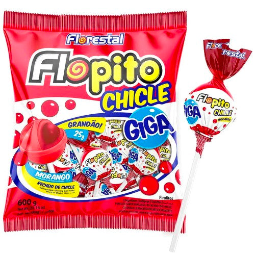Flopito Lollipops Strawberry RED 600g ( 24 Pack )