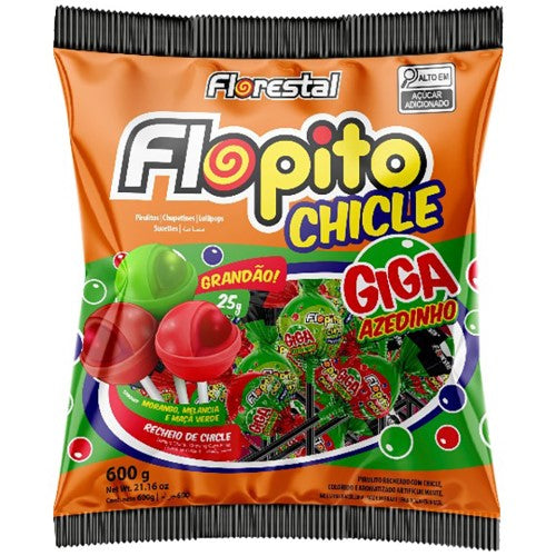 Flopito Lollipops Assorted ORANGE 600g ( 24 Pack )