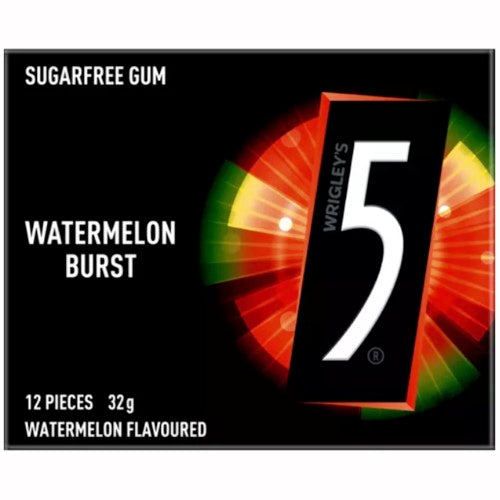 5 Gum Watermelon Burst 32g ( 10 Pack )