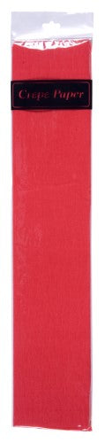 Vibrant red crepe paper roll, 50cm x 2m, perfect for crafts, decorations, and DIY projects.