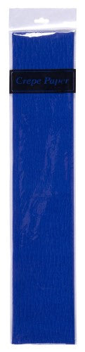 Premium dark blue crepe paper roll (50cm x 2m) for crafts, decorations, and event styling. Ideal for stunning designs.