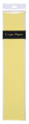 Gold crepe paper roll, 50cm x 2m, ideal for elegant crafts, decorations, gift wrapping, and DIY projects.