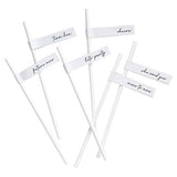 Off-white hen party straws with playful flags, perfect for bachelorette celebrations and memorable toasts. Pack of 16.