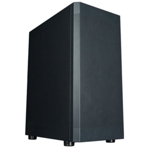 Sleek black Zalamn I4 ATX Mid Tower Case with tempered glass panel and optimized airflow for gaming and PC builds.