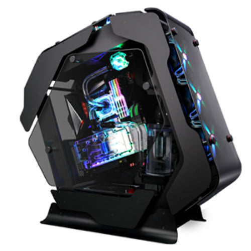 Zalman Z-Machine 500 ATX Mid Tower Case with sleek black finish, 4x120mm ARGB fans, and premium tempered glass for optimal cooling.