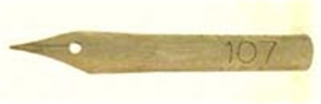Pack of 12 Hunt Nibs #107, precision tools for calligraphy and art with varied line widths and smooth ink flow.