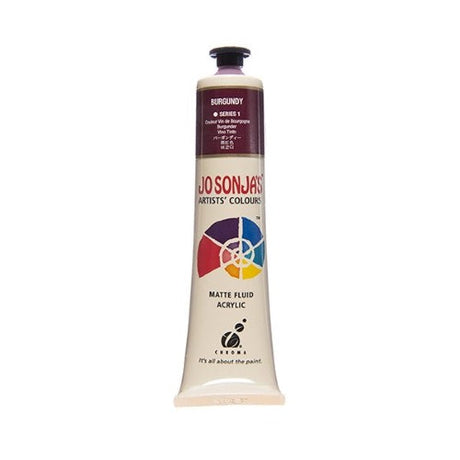 Acrylic paint in rich Burgundy, offering premium opacity, fast drying, and a stunning velvet matte finish for versatile art projects.