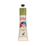 75ml tube of Jo Sonja's Moss Green Acrylic Paint, featuring rich opacity and a velvet matte finish for versatile artistic applications.