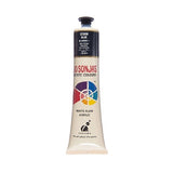 A bottle of Jo Sonja's 75ml Storm Blue Acrylic Paint, featuring vibrant pigment and a rich matte finish for versatile art applications.