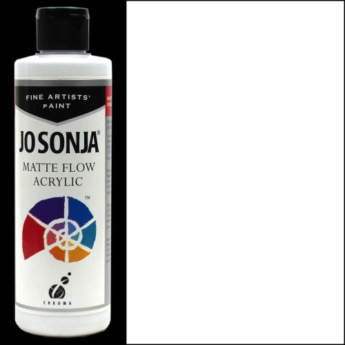 Jo Sonja's 250ml Titanium White Acrylic Paint, ideal for artists, offers smooth application, high opacity, and a matte finish.