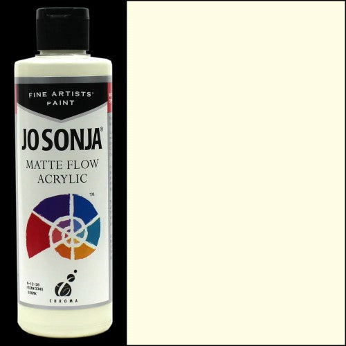 Acrylic paint in warm white, 250ml, featuring vibrant color, velvet matte finish, water-resistant, ideal for various surfaces.