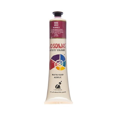 Acrylic paint in 75ml Rose Gold, featuring a luxurious matte finish and exceptional durability for versatile artistic applications.