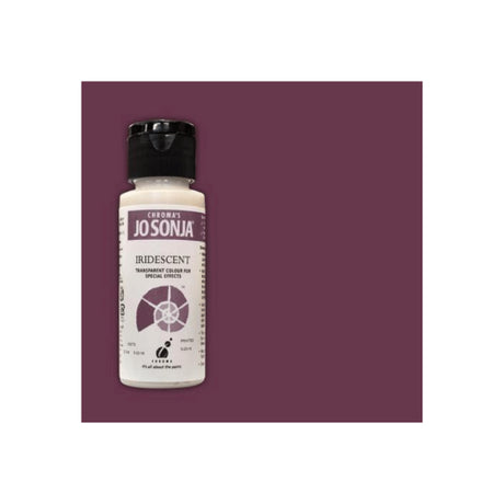 Vibrant 60ml red iridescent acrylic paint for stunning highlights and shimmer in artwork, ideal for artists and hobbyists.
