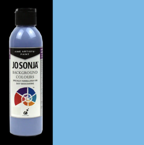 A 250ml bottle of Jo Sonja's Azure acrylic paint, ideal for decorative and fine art applications with excellent coverage.