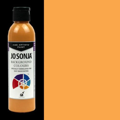 Vibrant Jo Sonja's Potting Shed Acrylic Paint in Marigold, 250ml, ideal for decorative and fine art applications on multiple surfaces.