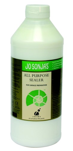Acrylic sealer for versatile surface preparation and paint adhesion, suitable for wood, glass, metal, and more.