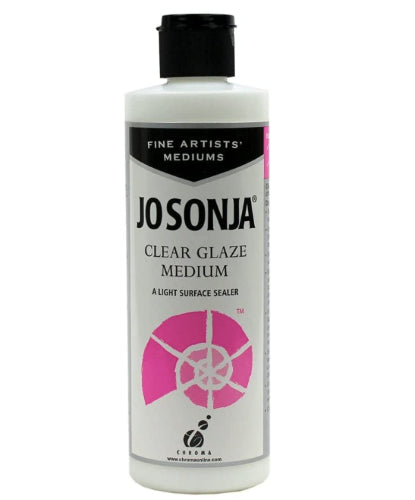 Jo Sonja's Clear Glaze Medium (250ml) enhances artwork with a glossy finish, perfect for various surfaces and artistic applications.