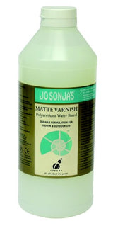 Jo Sonja's Satin Varnish: water-based polyacrylic varnish for vibrant, durable finish; ideal for various surfaces and easy application.