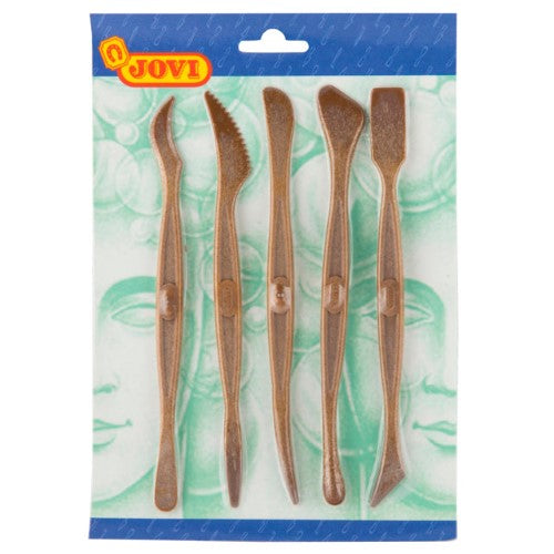 Set of five Jovi Modelling Tools for sculpting and detailing with various modelling materials, perfect for all crafting levels.