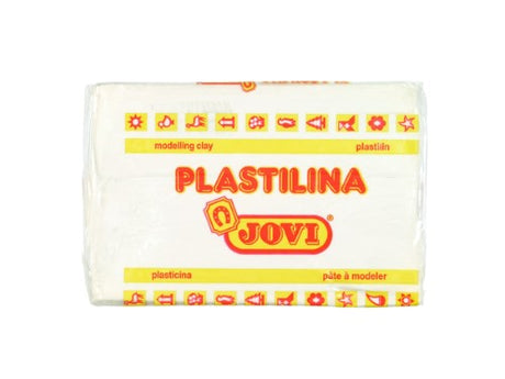 Jovi Plastalina 350gm White, a non-toxic, reusable modeling paste perfect for kids' creative projects and fine motor skill development.