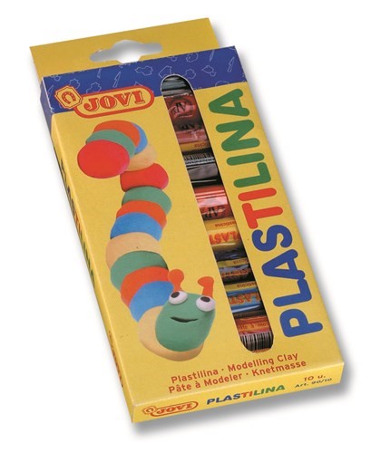 Colorful Jovi Modelling Clay set of 10 sticks, perfect for creative kids aged 3+, lightweight, non-toxic, and reusable.