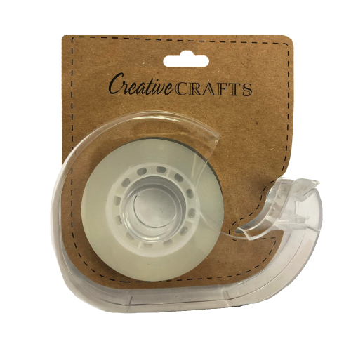 Clear stationery tape with dispenser, 18cm x 30m, 6-pack; ideal for crafting, office tasks, and invisible adhesion.