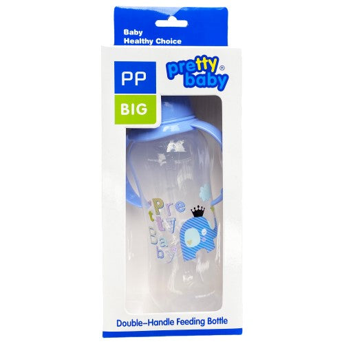 6 pack of baby bottles with ergonomic handles for independent feeding, spill-resistant, BPA-free, and easy to clean.