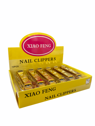 Elegant gold nail clippers (12 pack) with stainless steel blades for precise trimming and stylish grooming.
