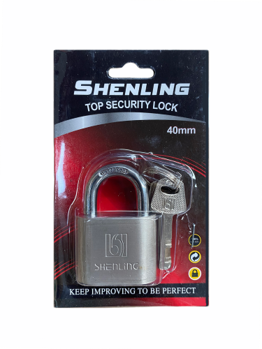 Durable 40mm padlock designed for securing tools, lockers, and gates with reliable performance and easy locking mechanism.