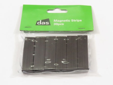 Versatile pack of 30 magnetic strips, each 5cm long, perfect for DIY projects, home organization, and crafting.