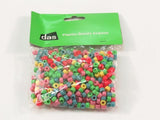 Vibrant 6x4mm plastic beads in assorted colors, perfect for jewelry making and various DIY craft projects.