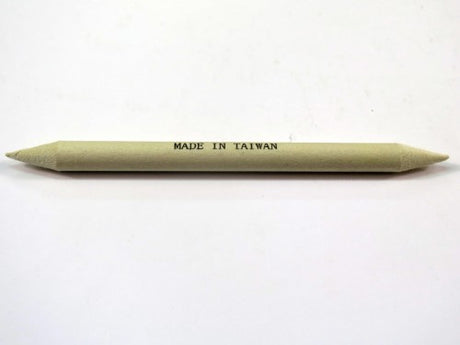 Double-ended blending stumps in soft gray felt, perfect for precise shading and blending in drawing and sketching.