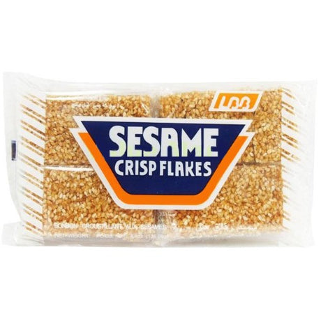 Sesame Crisps 136g pack of 15, offering a crunchy, nutty snack for on-the-go munching and savory cravings.