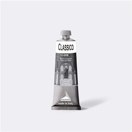 Premium Artist Oil Paint in 60ml tube, Titanziwhite, offers vibrant color, superb opacity, and safe, high-quality non-toxic formula.