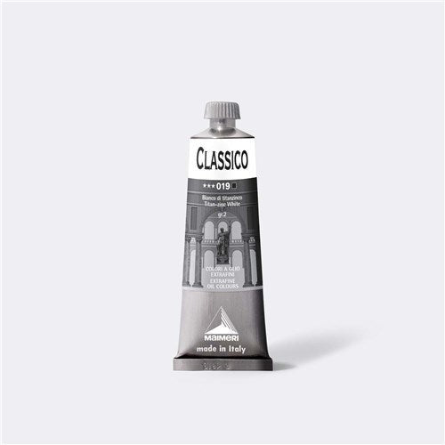 Premium Artist Oil Paint in 60ml tube, Titanziwhite, offers vibrant color, superb opacity, and safe, high-quality non-toxic formula.