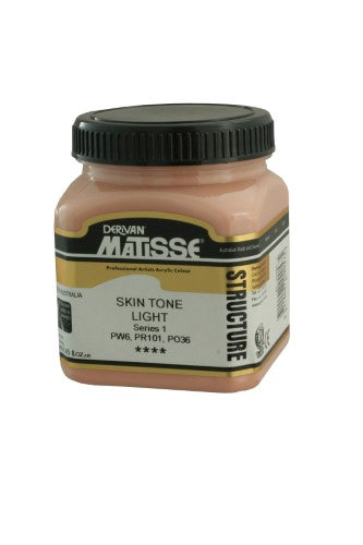 Matisse Structure Acrylic Paint in Skin Tone Light (S1) for creating lifelike skin tones with vibrant, archival-quality pigments.