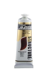 Transparent Umber acrylic paint in 75ml tube, ideal for vibrant textures and layering in artistic creations.