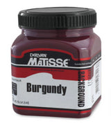 Matisse Background 250ml Burgundy acrylic paint in a stack-up jar, perfect for creating rich, textured art surfaces.