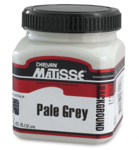 Pale Grey Matisse Background Acrylic Paint in 250ml jar, ideal for versatile applications and a smooth matte-velvet finish.